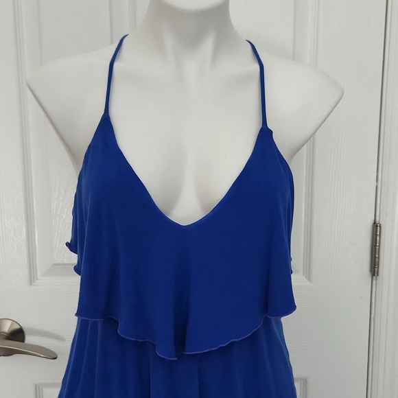 Moon Katz Royal Blue Layered Open Back Top - Picture 3 of 13